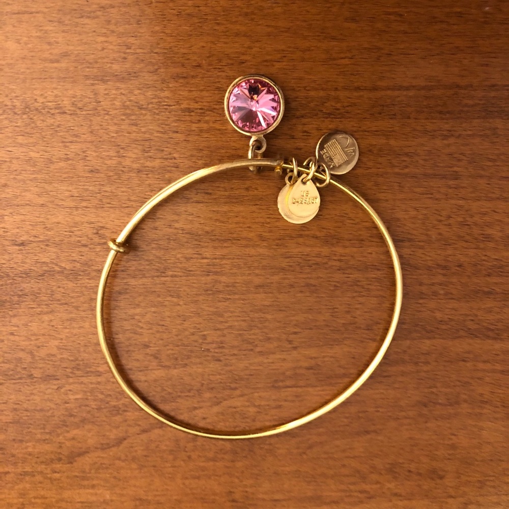Alex and Ani pink birthstone bracelet - Picture 2 of 2